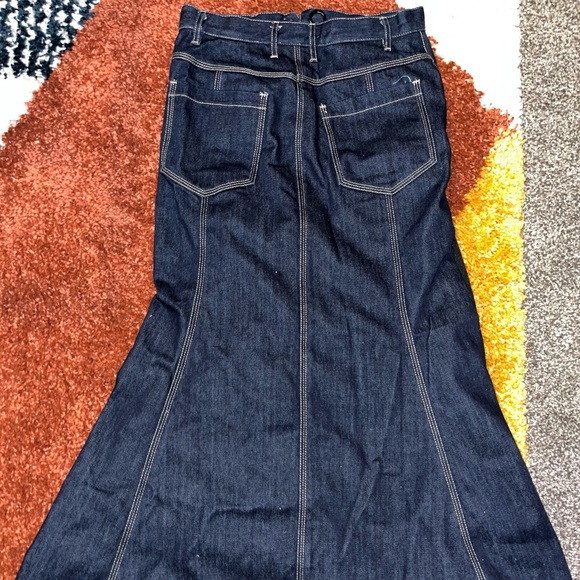 Alcer brand, Long jean skirt with strings - Picture 2 of 4